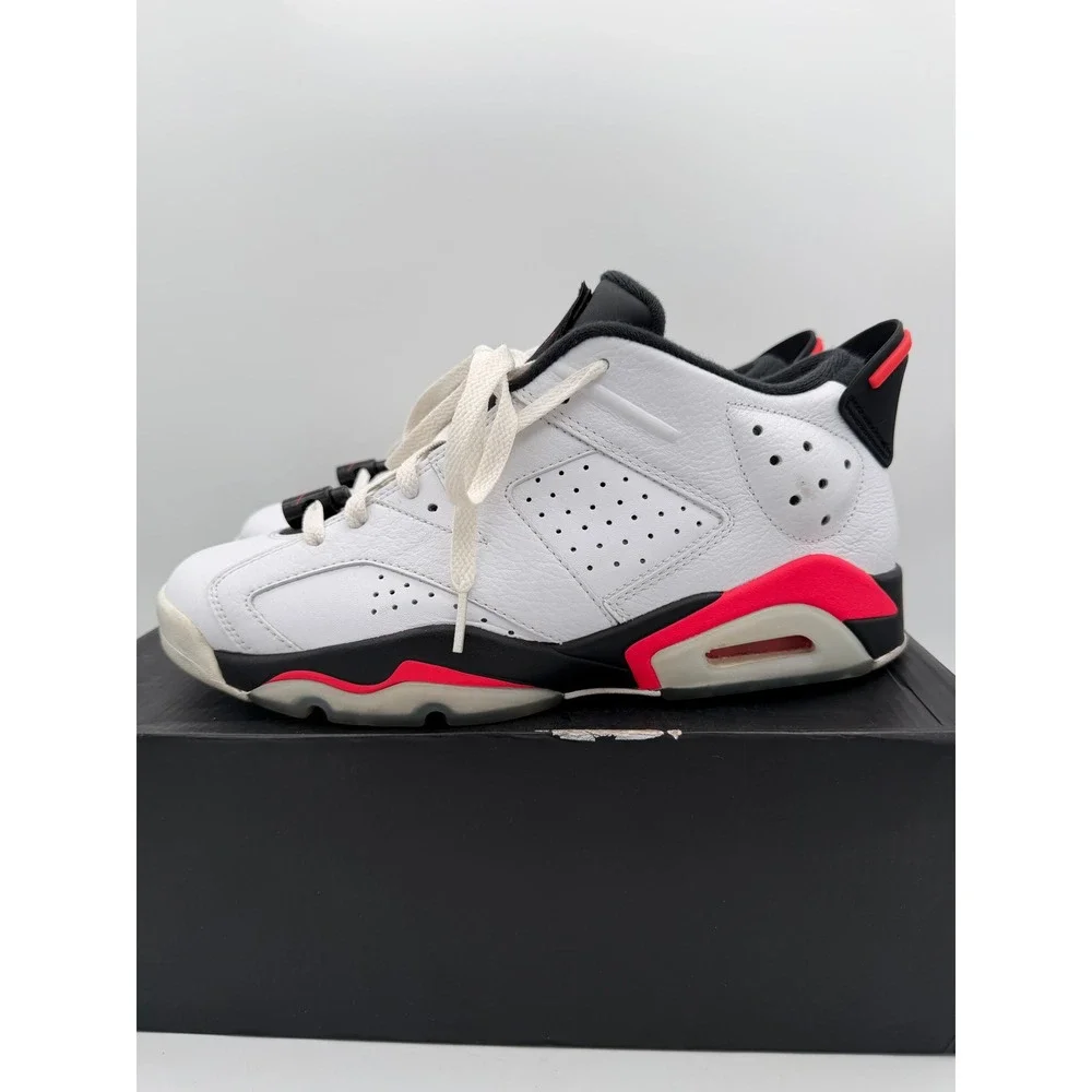 Air Jordan 6 Retro Low Infrared White Black Sneakers 304401-123 Mens 9